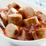 Damhus Curryworst met saus 50/50 vlees/saus 5000 gr.