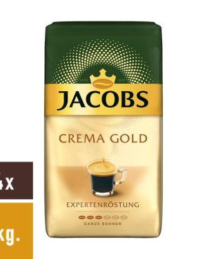 Jacobs Expertenröstung Crema Gold Bohnen 4x1kg.
