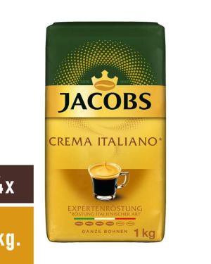 Jacobs Expertenröstung Crema Italiano Bohnen 4x1kg.
