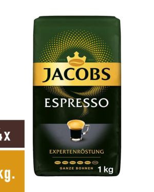 Jacobs Expertenröstung Espresso Bohnen 4x1kg.