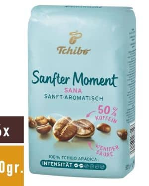 Tchibo Sana Sanfter Moment 50% Cafeïnevrij 6×500 g bonen