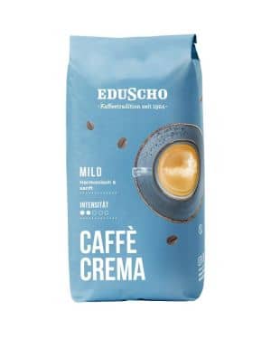 6 x Eduscho Caffè Crema milde Bohnen 1 kg.