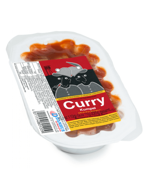 Damhus Curryworst kant-en-klaar met saus 50/50 vlees/saus 220 g