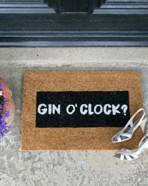 Gin O’Clock Glitter deurmat