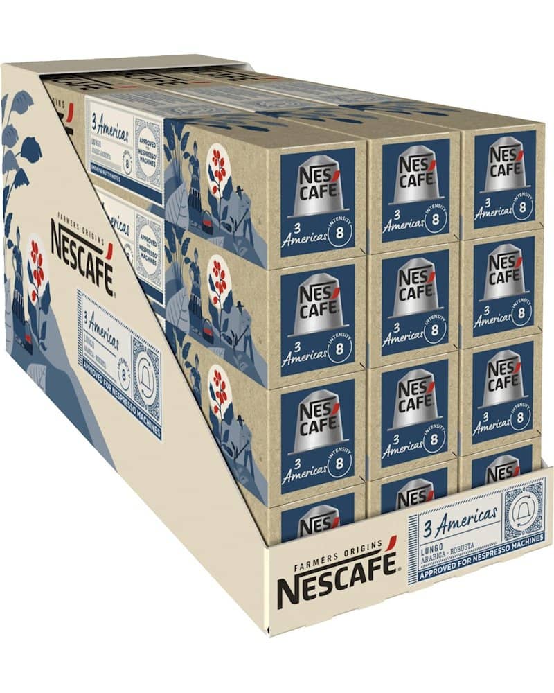 12 x Nescafé Farmers Origins 3 Americas Lungo Nespresso Compatible 10 capsules