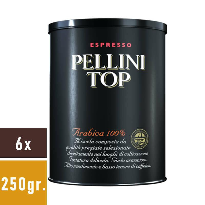 Pellini Top Arabica 100% gemalen koffie 6x250gr.