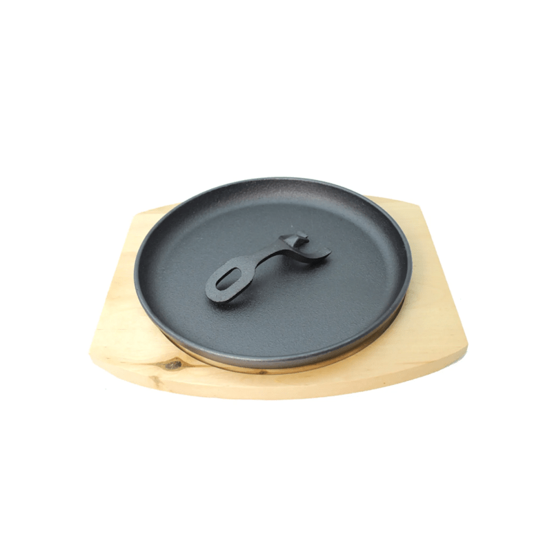 WAS Gietijzeren ronde pan met afneembar handvat en onderzetter Ø 22cm