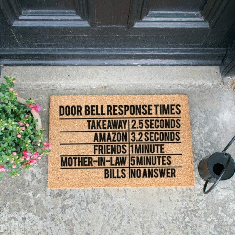 Doorbell Response Times deurmat