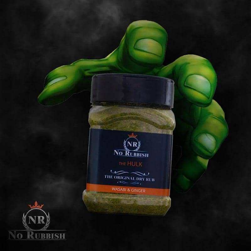 No Rubbish The Hulk – Wasabi & Ginger – BBQ rub – Dry Rub 200 grams