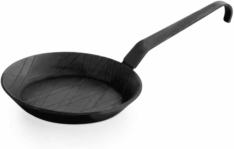 WAS Germany – Zwart ijzeren braadpan met steel met haak Ø 16 cm